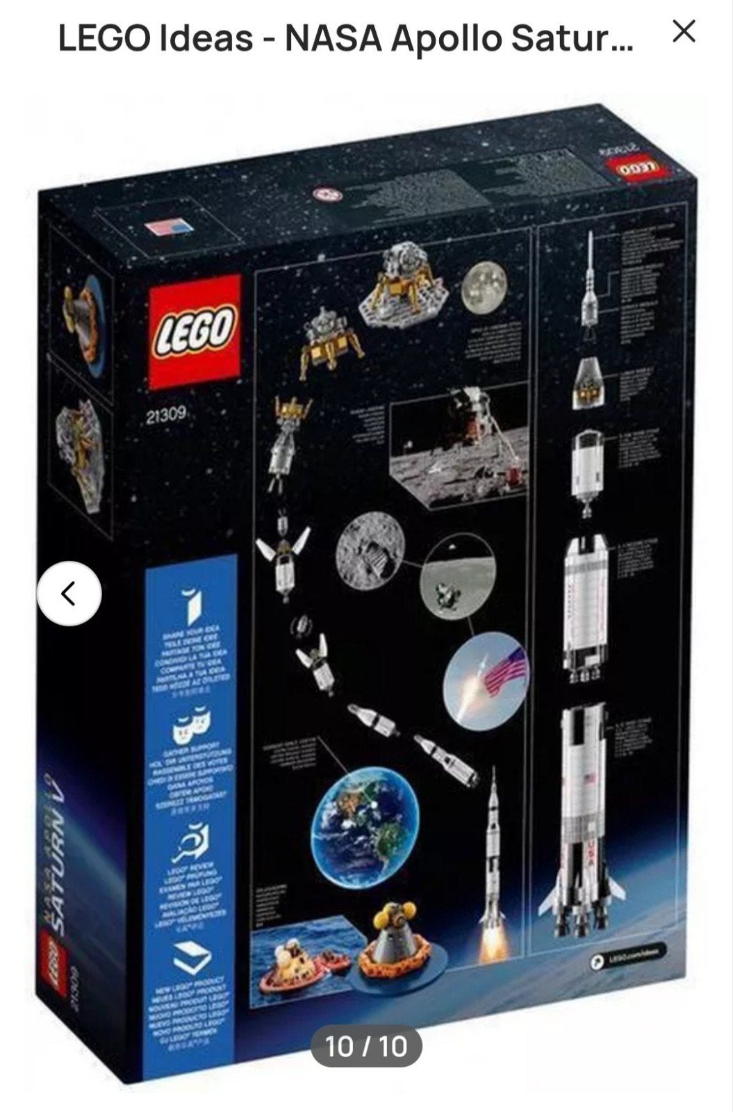 LEGO Ideas NASA Apollo Saturn V (21309) - Nieuw & Verzegeld, Ophalen of Verzenden, Nieuw, Overige merken