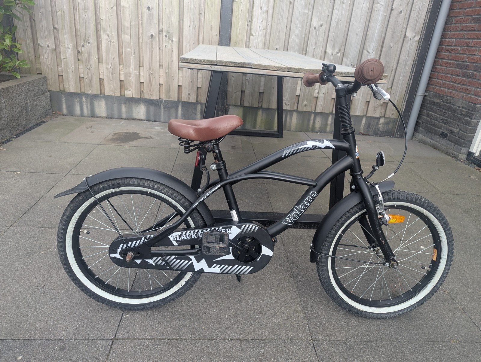 Volare Black Cruiser kinderfiets 18 inch, Fietsen en Brommers, Fietsen | Kinderfietsjes, Ophalen, Terugtraprem, Volare, 16 tot 20 inch