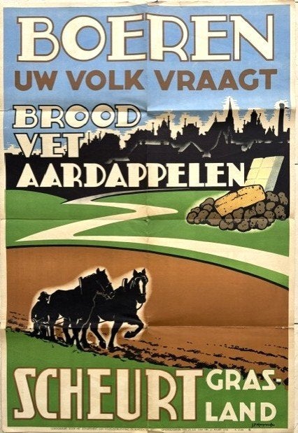 UW  VOLK  VRAAGT  BROOD   VET  AARDAPPELEN, Postzegels en Munten, Bankbiljetten | Nederland, Euro's, Ophalen of Verzenden