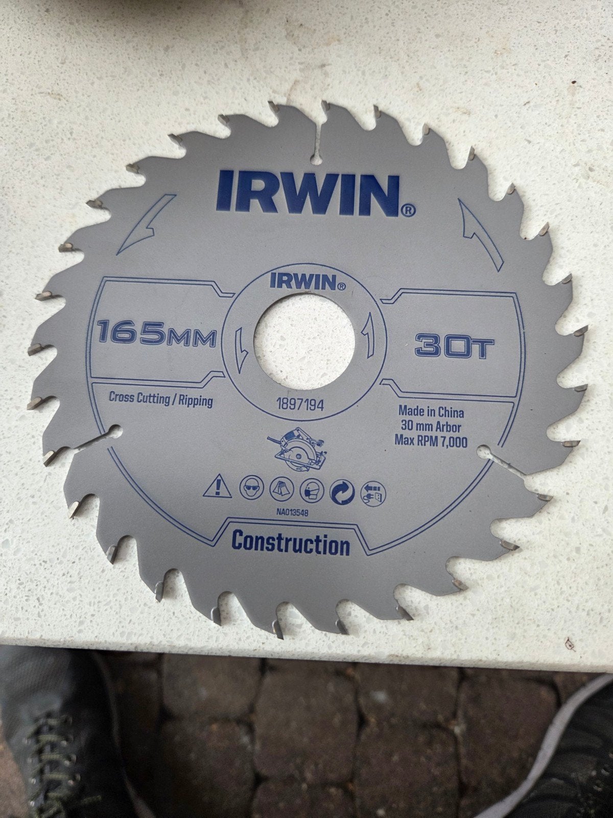 Nieuw Irwin Cirkelzaagblad 165mm 30T voor Hout, Cirkelzaag, 70 mm of meer, Nieuw, 1200 watt of meer