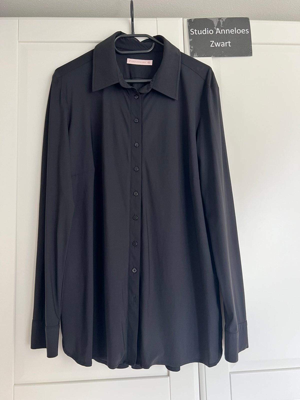Studio anneloes poppy blouse xxl zwart travelstof, Kleding | Dames, Zwart, Maat 46/48 (XL) of groter, Ophalen of Verzenden, Zo goed als nieuw