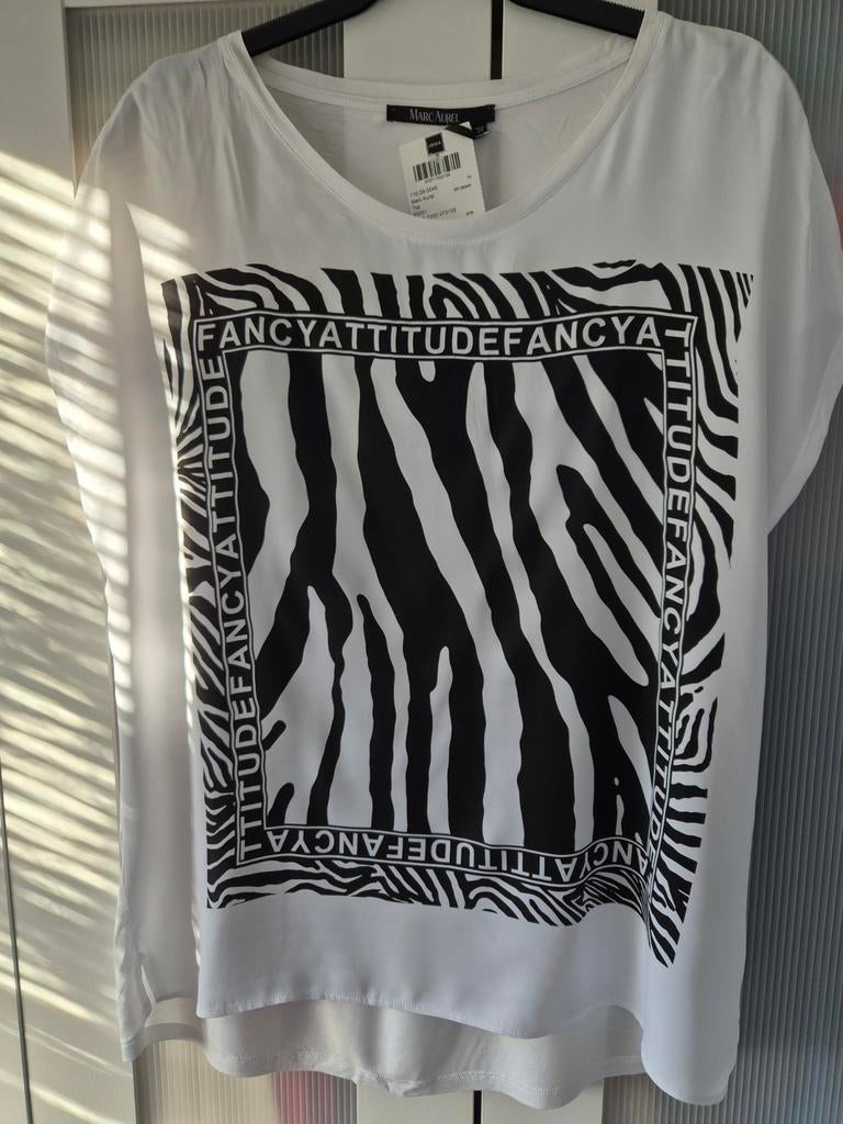 Tshirt van Marc Aurel, Wit, Maat 42/44 (L), Nieuw, Ophalen of Verzenden