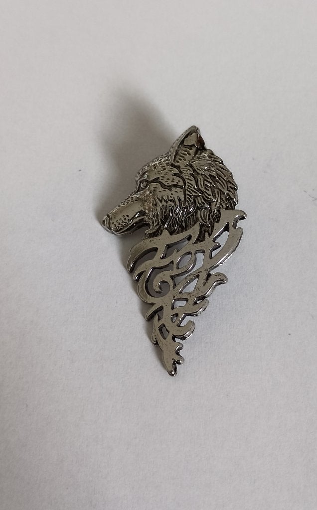 Wolfskop broche, Sieraden, Tassen en Uiterlijk, Broches, Overige materialen, 4 tot 7 cm, Overige kleuren, Nieuw