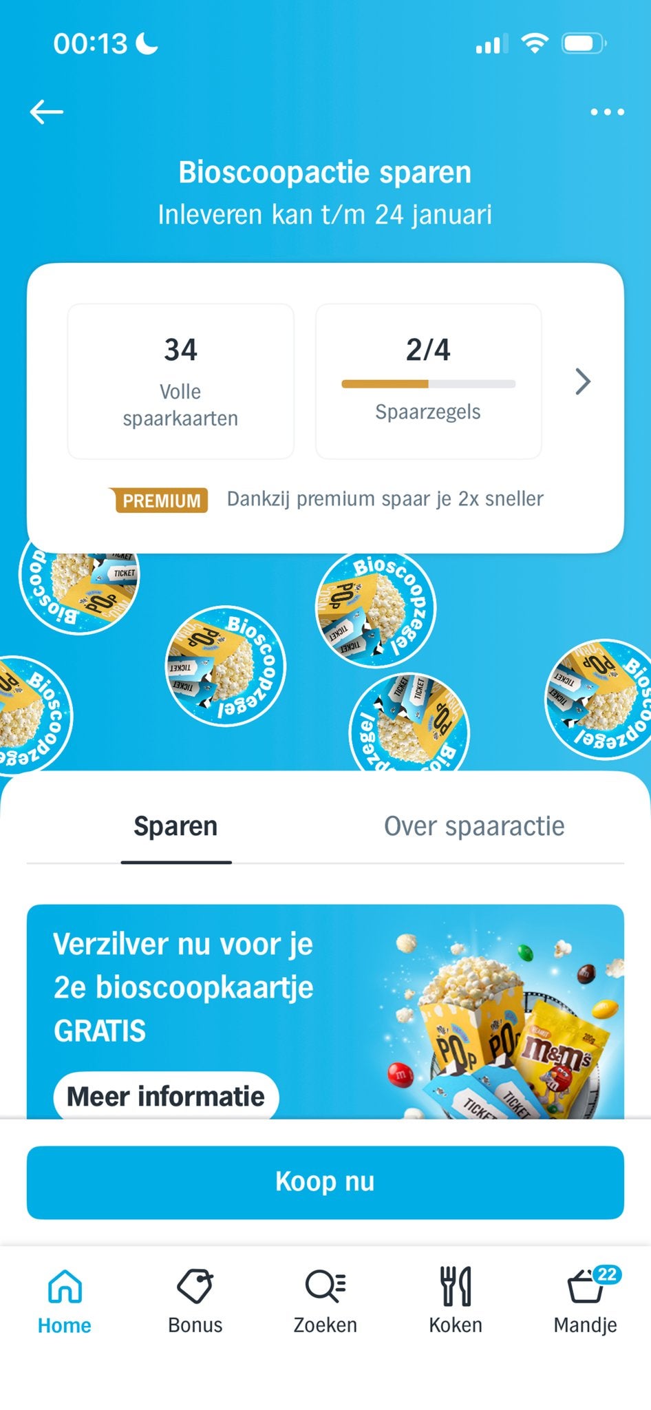 AH bioscoop en uitjes zegels, Ophalen