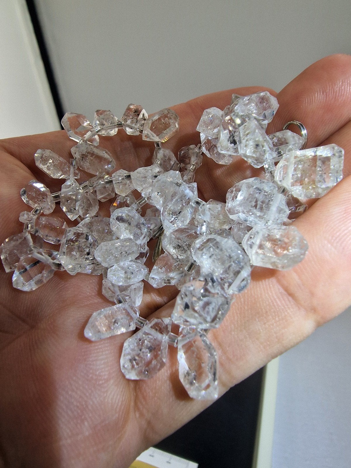 Herkimer Diamant Kwarts Kristal Ketting - Topkwaliteit N353, Nieuw, Ophalen of Verzenden, 2263cc, CSJ