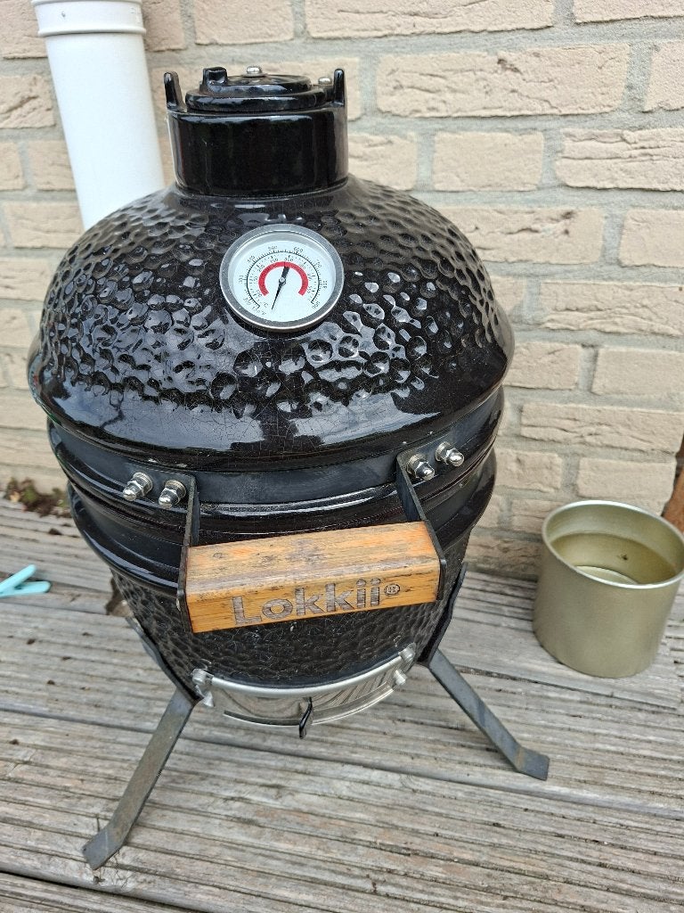 Bbq mini green egg Lokki, Tuin en Terras, Houtskoolbarbecues, Ophalen, Gebruikt, Lokkii