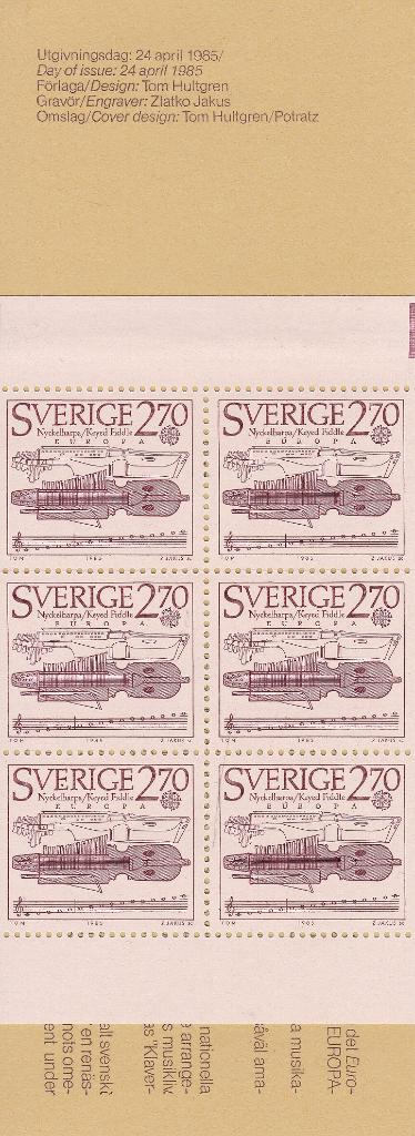 B144 - Zweden michel 1329 postfris in postzegelboekje , Euro, Postzegels en Munten, Verzenden, Zweden, Postfris
