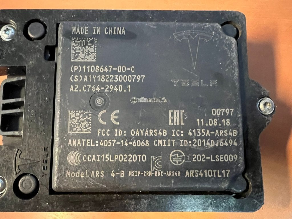 radar tesla model x s 3 sensor 1108647-00-c 4135a-ars4b