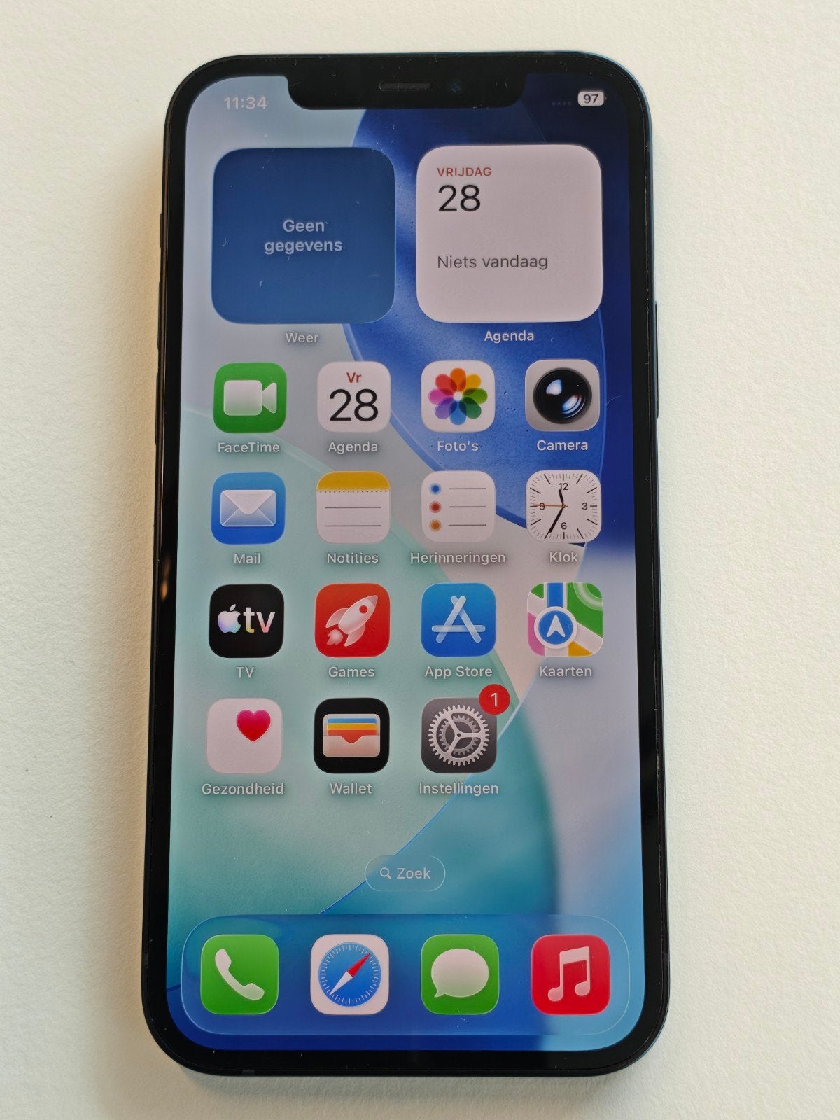 iPhone 12 128GB in topstaat - batterijconditie 93%, Telecommunicatie, Mobiele telefoons | Apple iPhone, Ophalen, 128 GB, Zwart