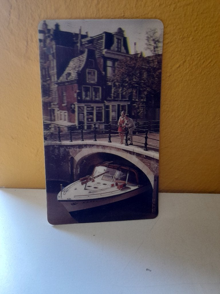 vintage 3D kaart KLM Amsterdamse gracht dieptekaart, Verzamelen, Ansichtkaarten | Themakaarten, Ophalen of Verzenden, Ongelopen