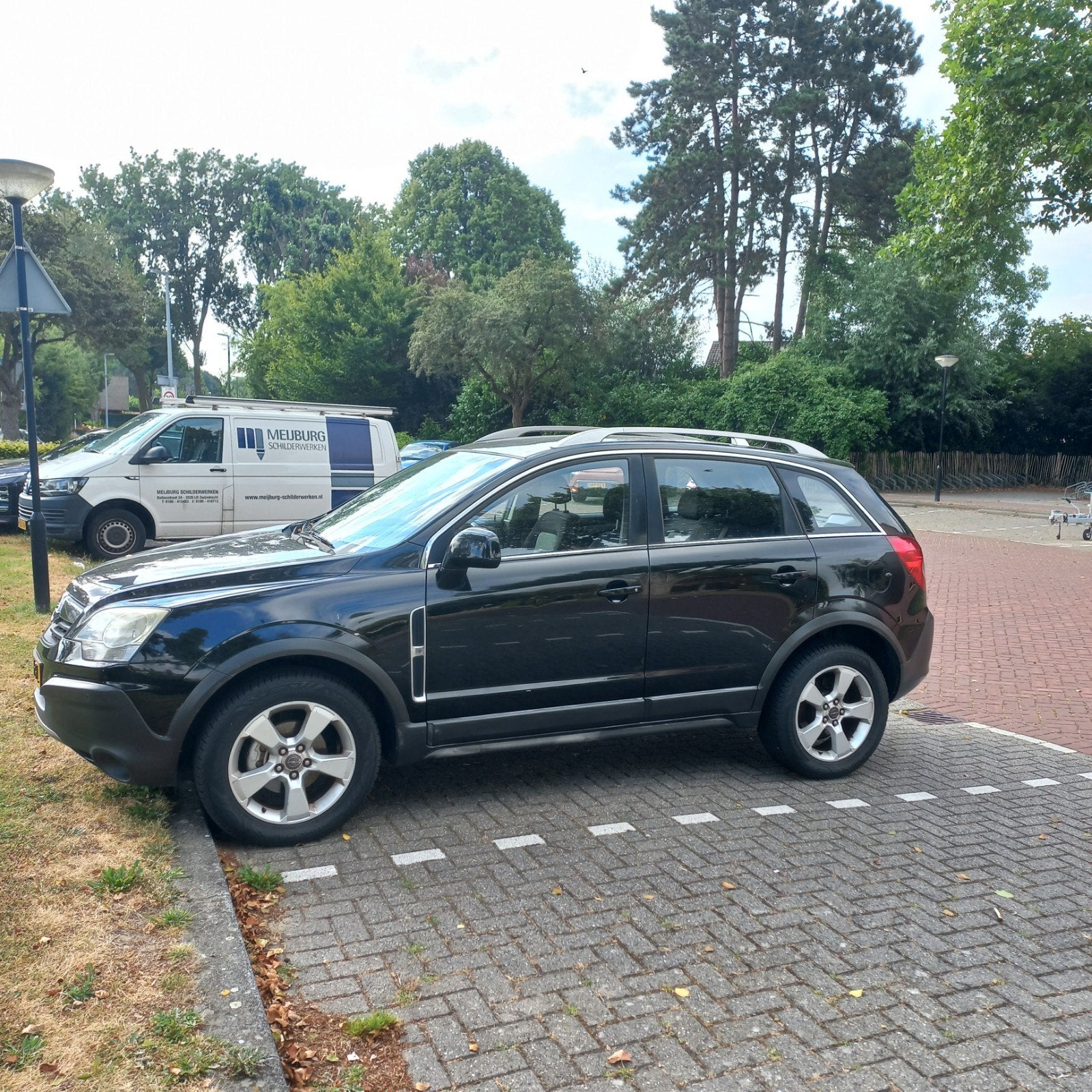 Opel Antara 2.4 16V 2008 Zwart 4x4 inruil mogelijk, Auto's, Stof, Zwart, 4 cilinders, Handgeschakeld