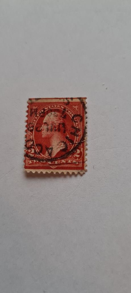 8022 usa george washington 1890 misdruk rood 2ct, Verzenden, Noord-Amerika