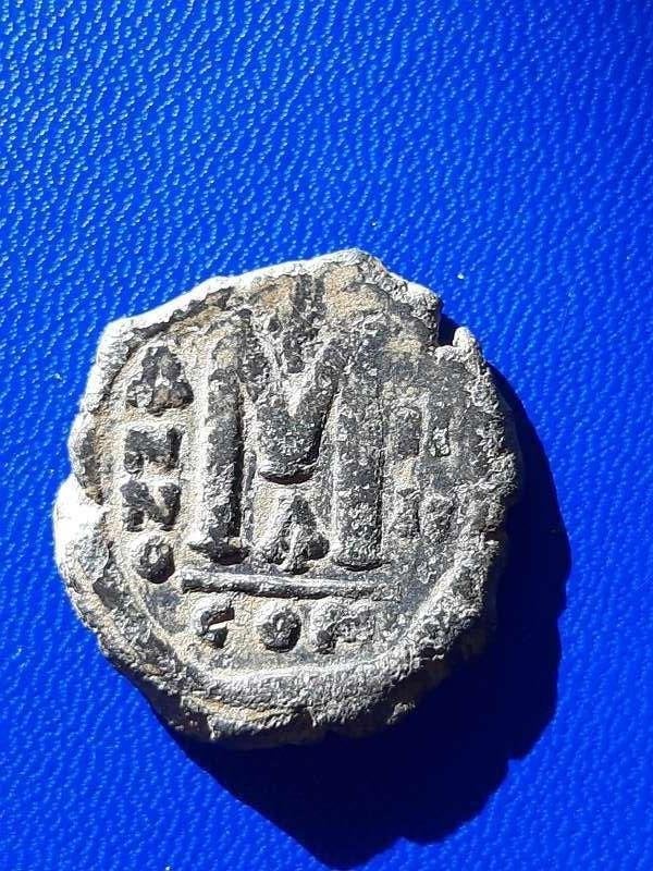 569 Byzantijnse Rijk follis Constantinopel Justinus II, Verzenden, Overige landen, Losse munt