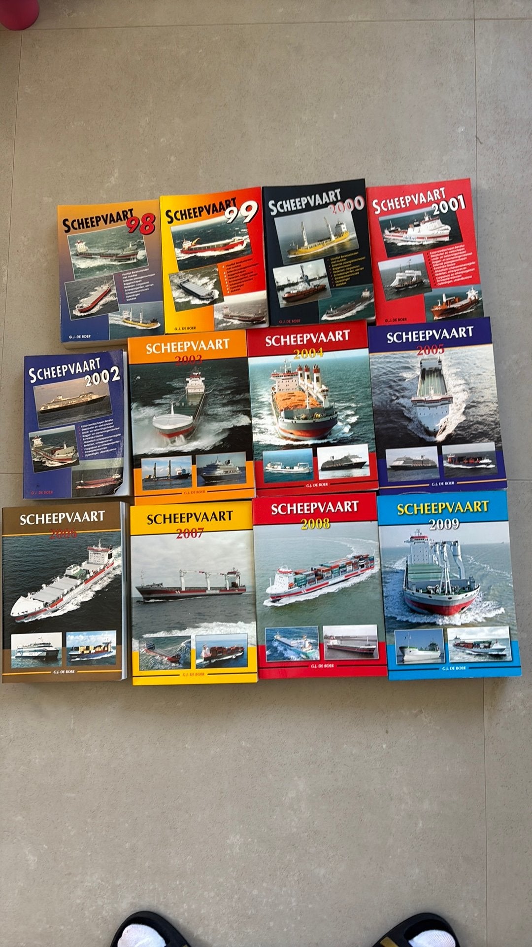 Collectie Maritieme Jaarboeken "Scheepvaart" (1998-2009), Ophalen of Verzenden, Zo goed als nieuw, Boot