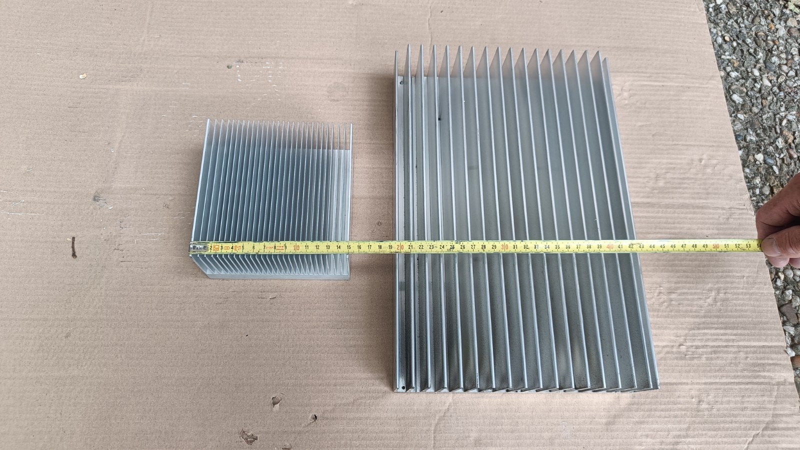 Grote aluminium koelplaat / heatsink, Computers en Software, Ophalen of Verzenden, Gebruikt, Luchtkoeling