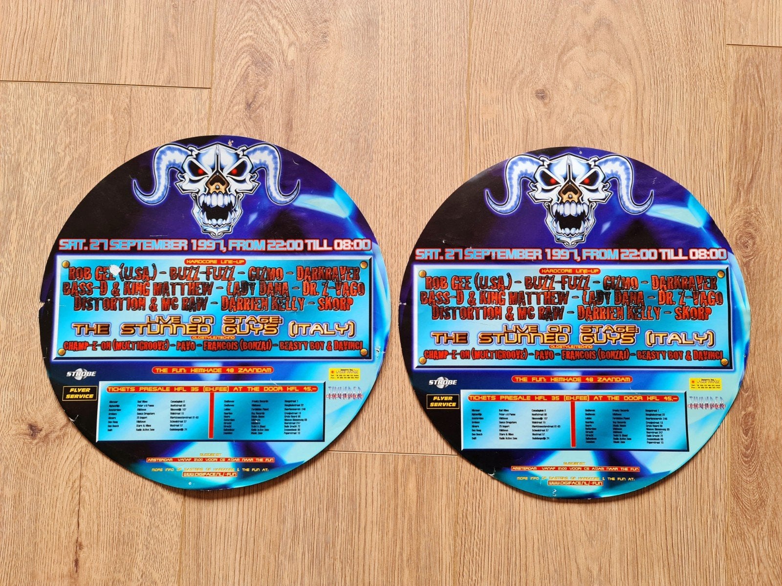 Masters of hardcore flyers 32cm, A4 of kleiner, Ophalen of Verzenden, Zo goed als nieuw, Overige vormen