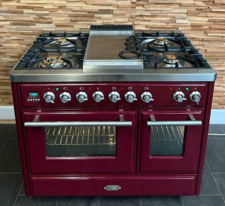 Luxe fornuis Boretti majestic 100cm bordeaux rood, Niet ingevuld, 60 cm of meer, Niet ingevuld, Ophalen of Verzenden