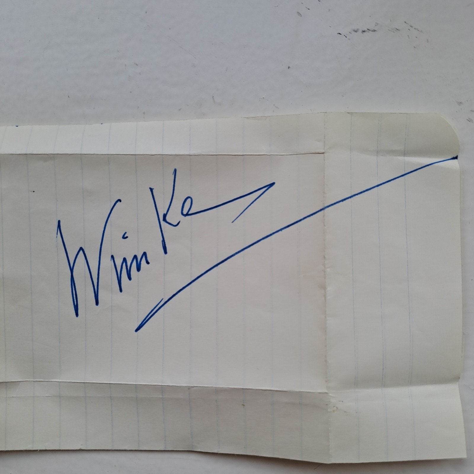 Handtekening van Wim Kan - jaren '70, Ophalen of Verzenden, Gebruikt, Overige typen, Gesigneerd