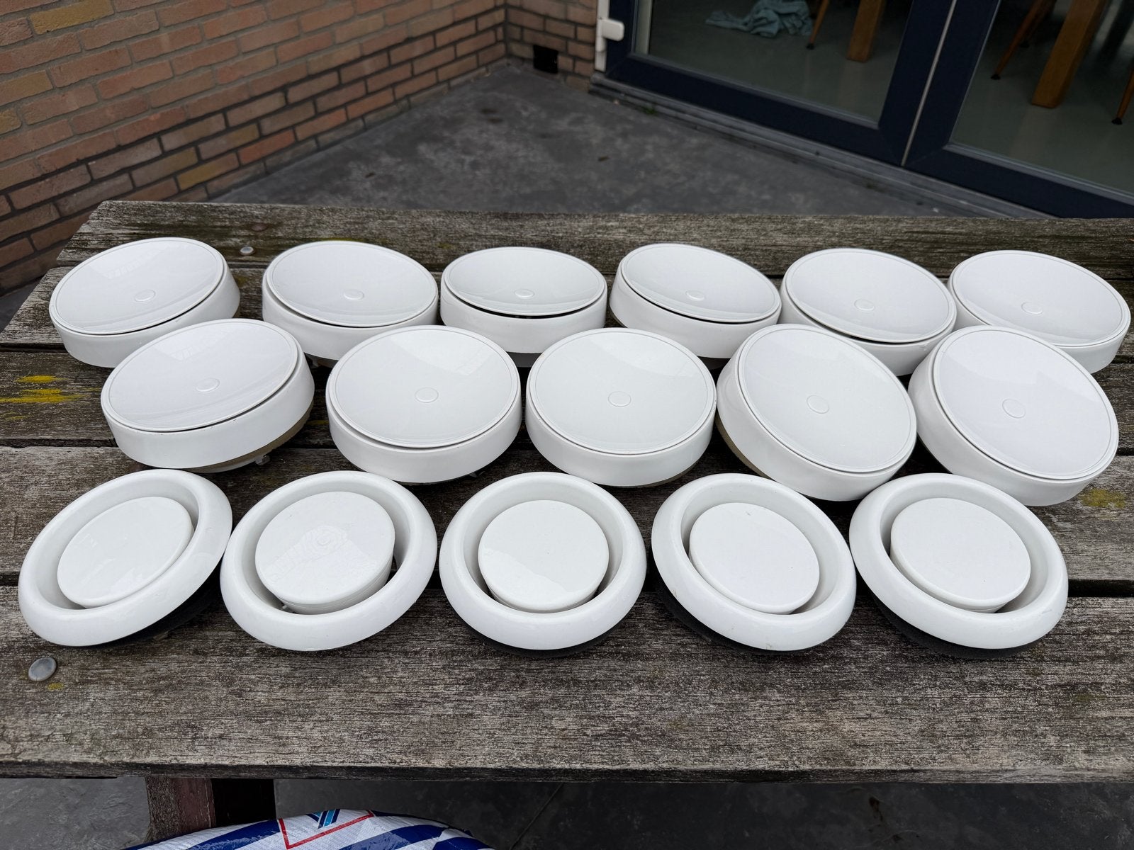 Orcon afzuig- en toevoerventielen 125mm met klemveren, Ophalen of Verzenden, Gebruikt, Ventilator en Afzuiger