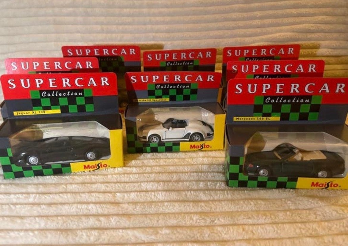 8 Vintage Maisto Supercar Collection Modelauto's in Doos, Ophalen of Verzenden, Nieuw
