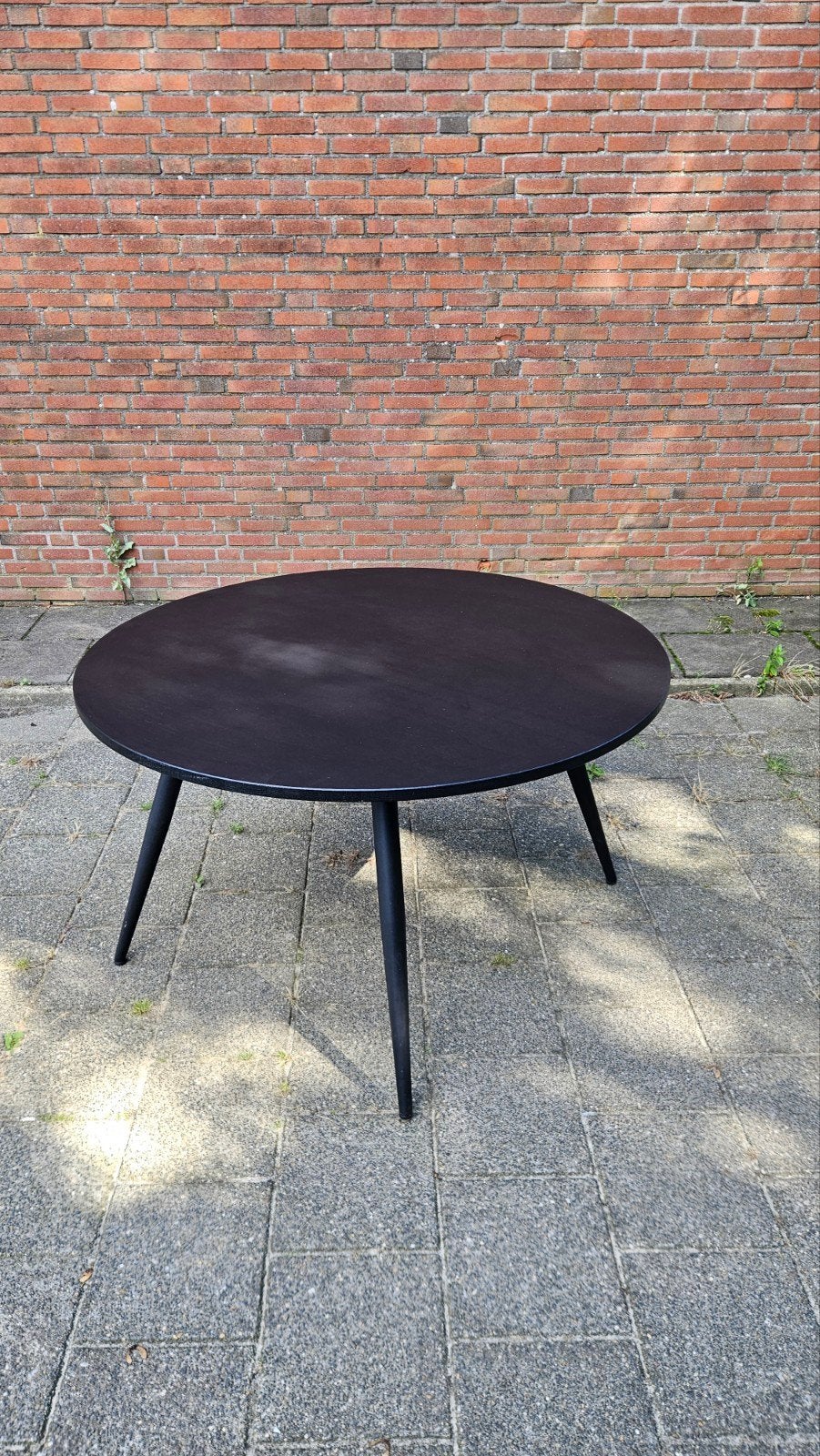 ronde eettafel -zwart, Ophalen, Rond, Zo goed als nieuw, 100 tot 150 cm