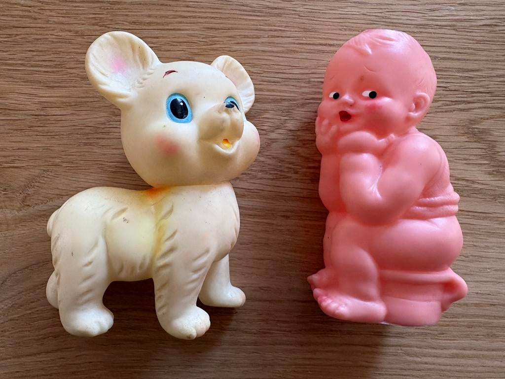 Vintage piep speeltjes baby, Ophalen of Verzenden, Gebruikt, Overige typen, Met geluid
