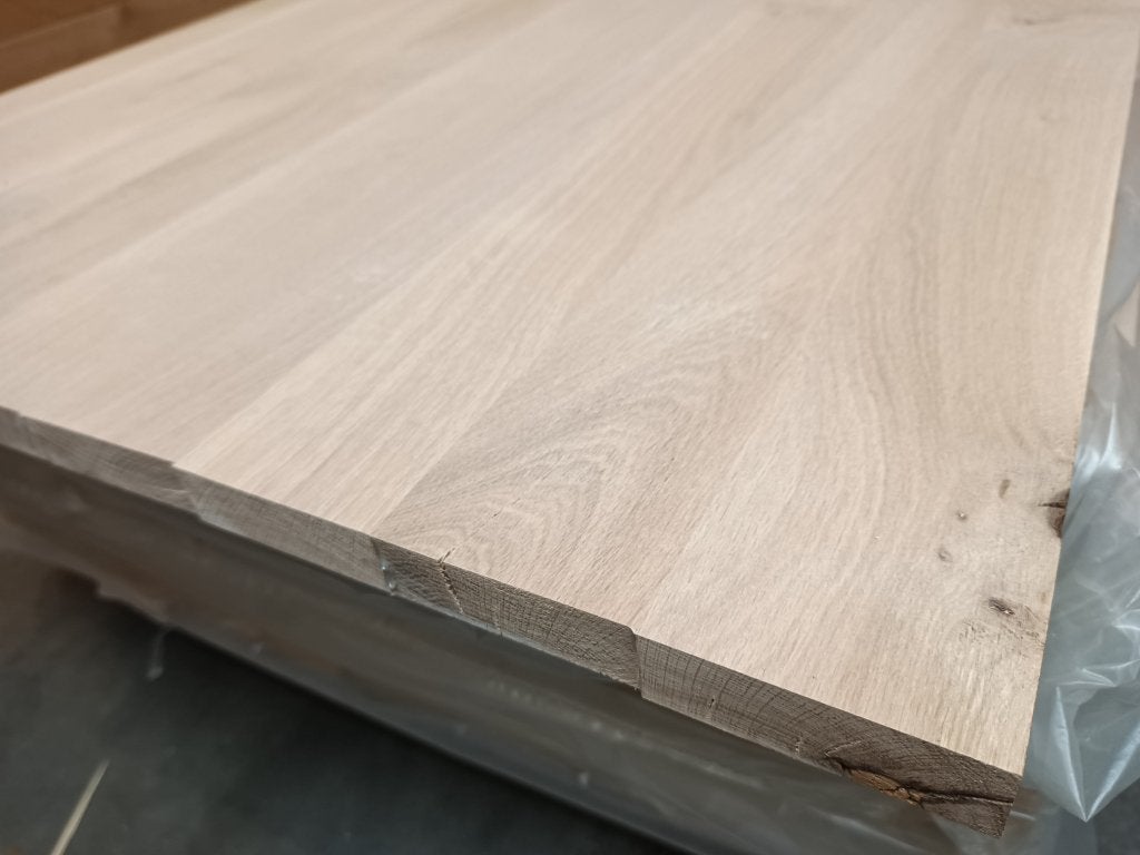 25mm Eiken meubelpanelen 850mm breed div lengtes, Niet ingevuld, 20 tot 50 mm, Niet ingevuld, Nieuw