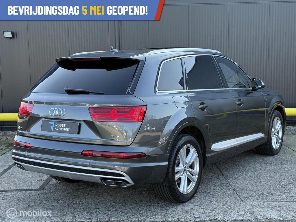 Audi Q7 3.0 TDI quattro S-Line GRIJS KENTEKEN | PANODAK |, Auto's, Audi, Gebruikt, Euro 6, 2069 kg, Bi-Xenon koplampen