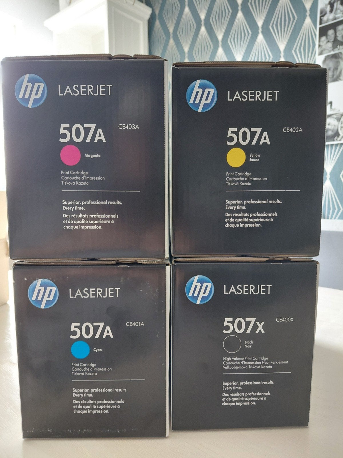 HP LaserJet 507A Toner Cartridges (CE400X, CE401A, CE40, Computers en Software, Printerbenodigdheden, Nieuw, Toner, Ophalen of Verzenden