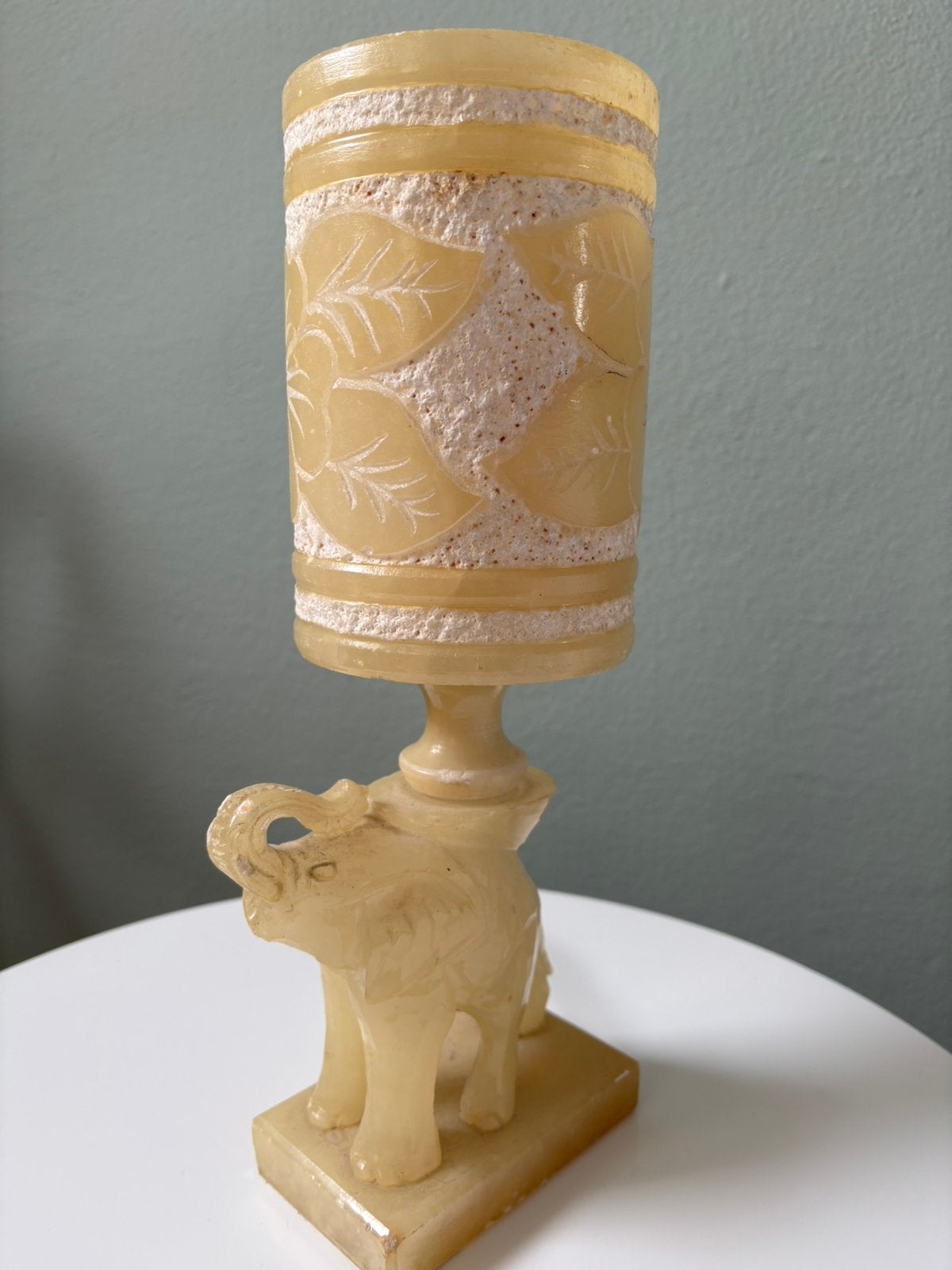 Marmeren olifante lampje, Ophalen of Verzenden, Gebruikt