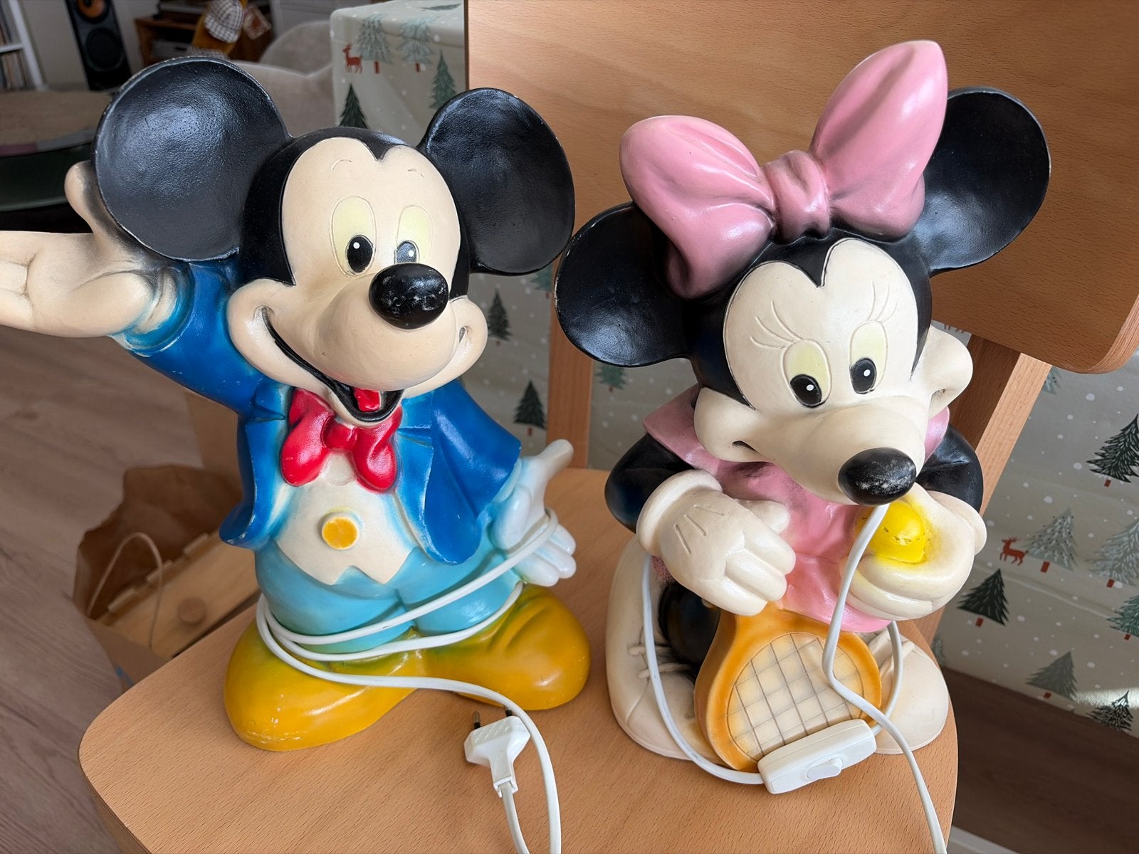 Vintage Mickey en Minnie Mouse lampen - Disney, Verzamelen, Ophalen of Verzenden, Mickey Mouse, Gebruikt, Overige typen