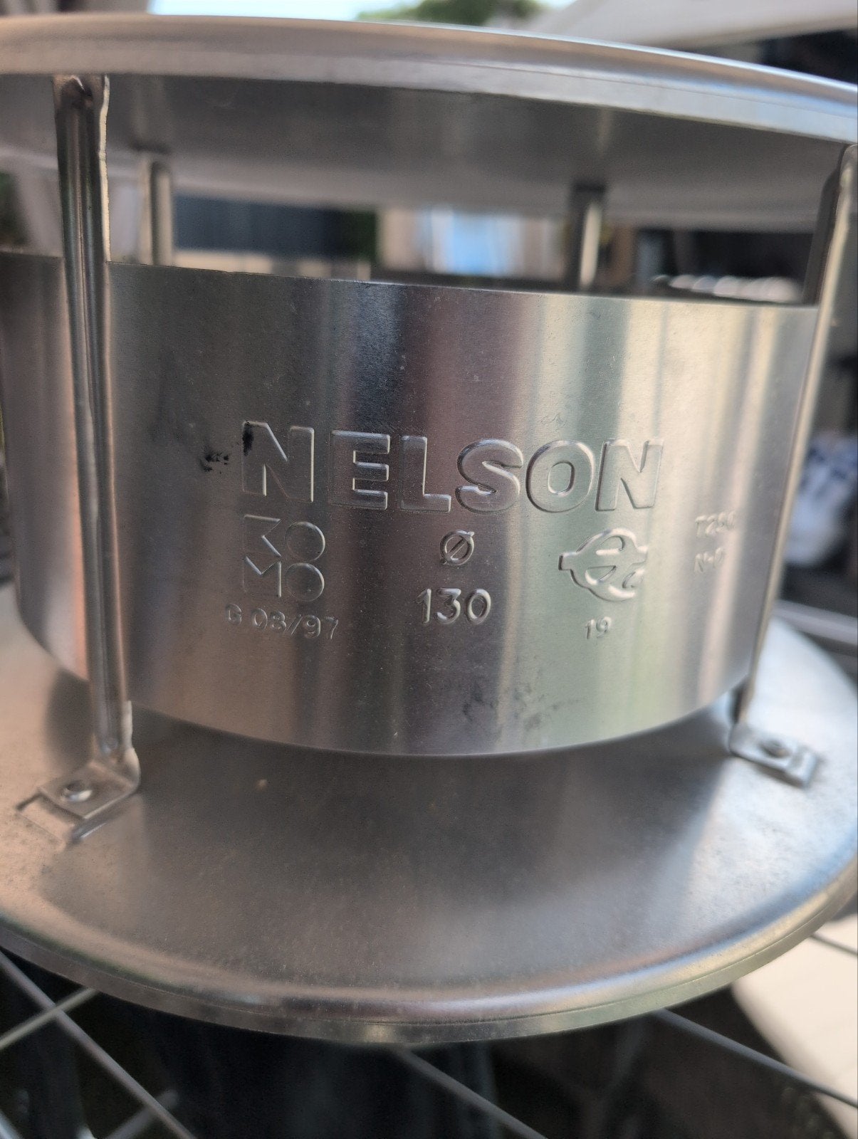 Nelson RVS schoorsteenkap Ø 130 mm, Ophalen of Verzenden, Gebruikt, Overige soorten