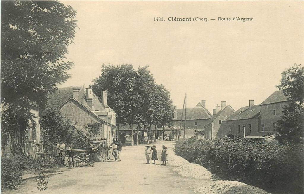 379-026-017 Clemont (Cher) Route d Argent, Verzamelen, Verzenden, Voor 1920, Frankrijk