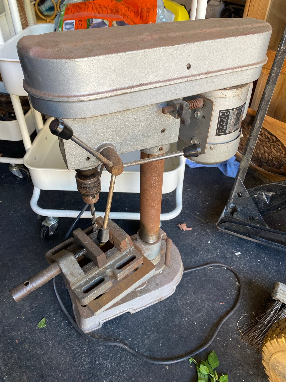 Kolomboormachine 350W - Gebruikt maar functioneel, Ophalen of Verzenden, Gebruikt, Minder dan 400 watt, Kolomboormachine
