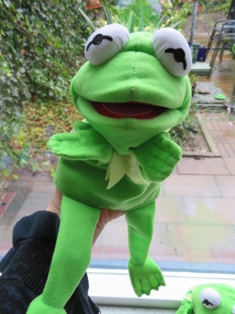 Handpop Kermit de Kikker The Muppets, Kinderen en Baby's, Speelgoed | Knuffels en Pluche, Kikker, Groen, Albert Heijn, Ophalen of Verzenden