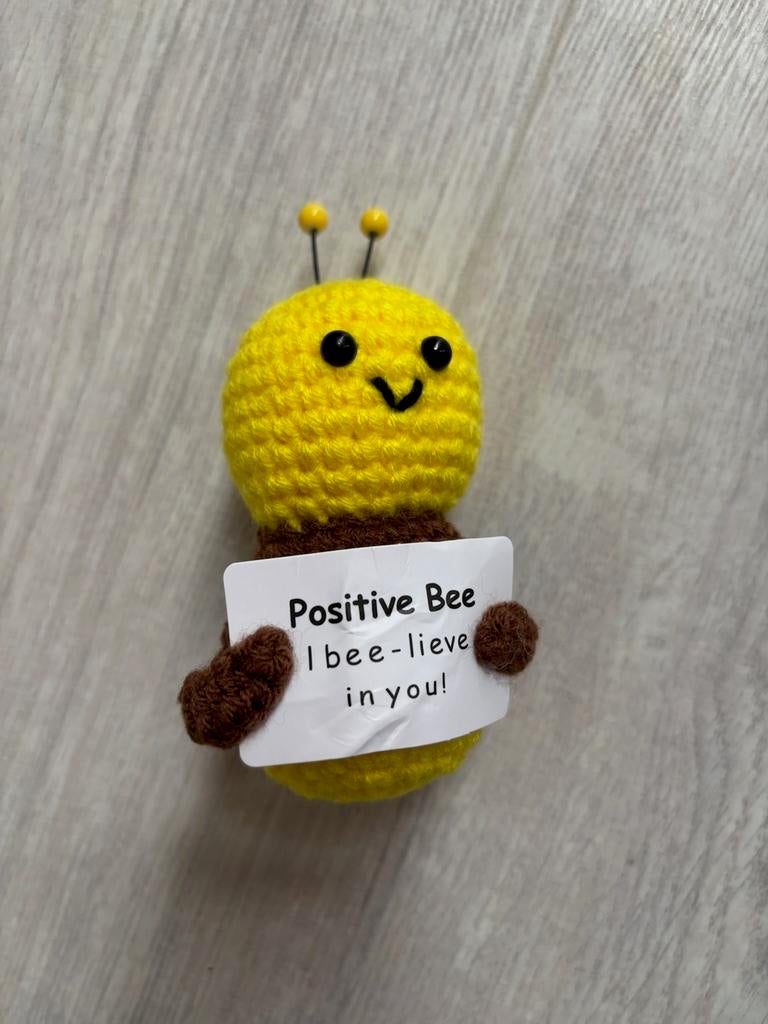 Positive bee (positieve bij) gehaakt beestje, Ophalen of Verzenden, Zo goed als nieuw, Haken, Overige typen