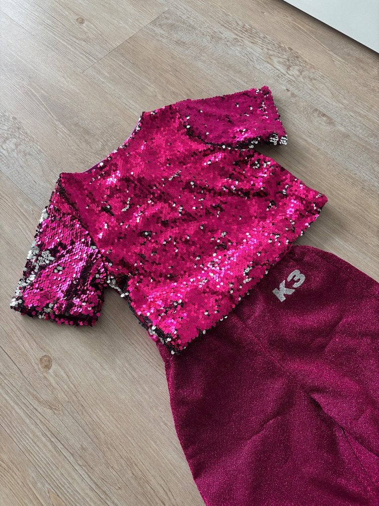 K3 pakje roze met pailletten, Ophalen of Verzenden, Gebruikt, 104 of kleiner, Meisje