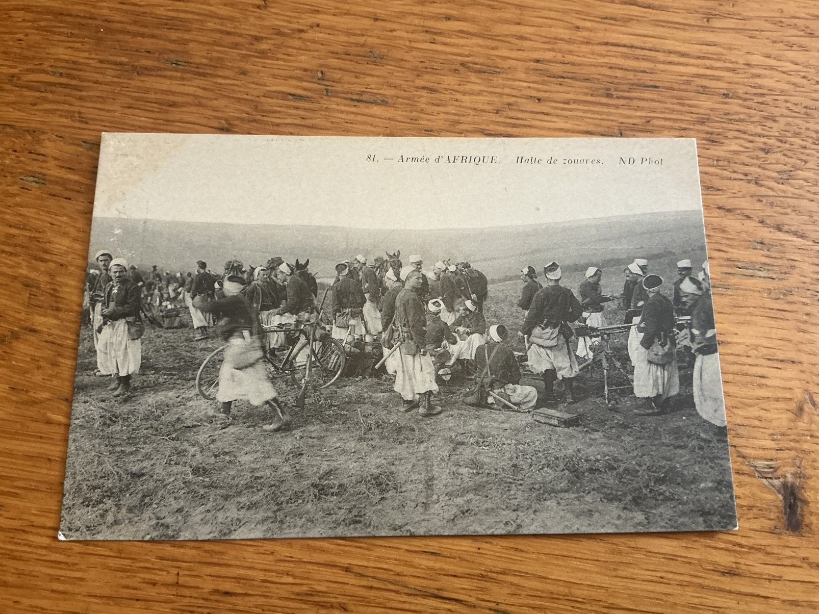 U111 Afrikaans leger fiets mitraileur militair, Ophalen of Verzenden, Frankrijk