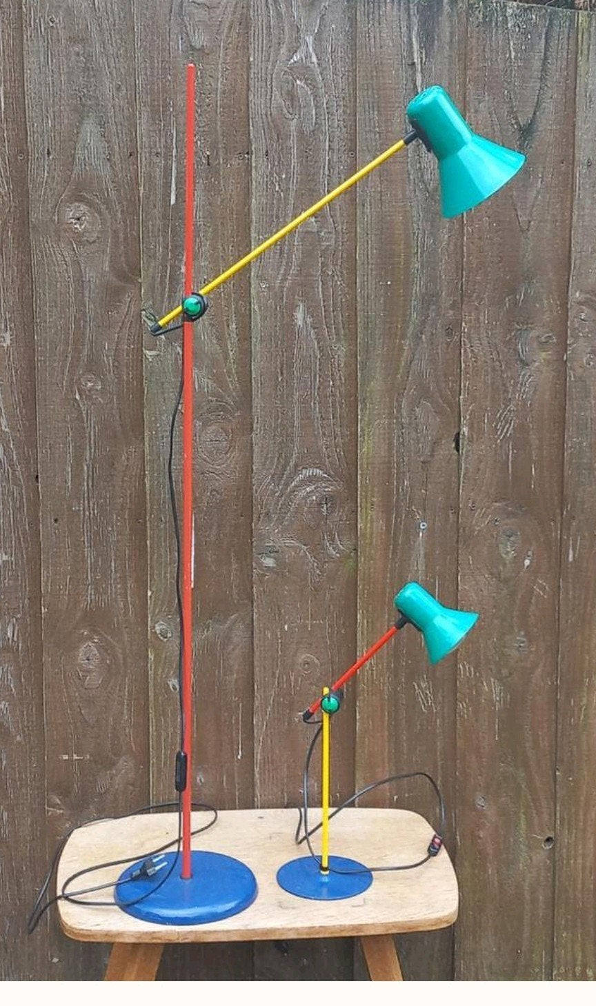 Vintage bureaulamp Veneta Lumi Pop-art Memphis Stijl, Huis en Inrichting, Ophalen of Verzenden