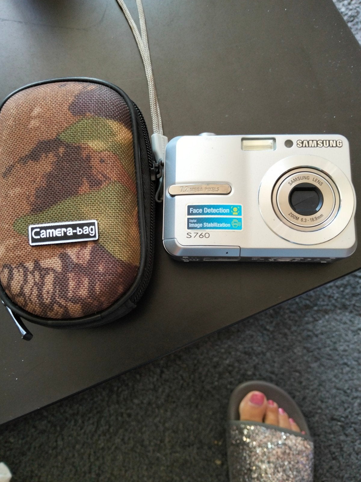 Digitale Samsung S760 Compactcamera met tasje - 7.2 Megapixe, Gebruikt, Ophalen of Verzenden, Compactcamera, Samsung
