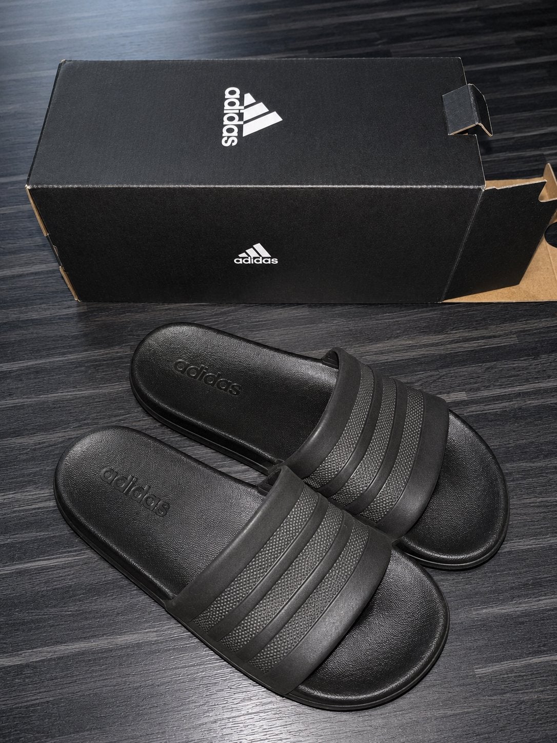 Adidas Adilette Aqua Slippers - Zwart, Slippers, Zwart, Ophalen of Verzenden, Zo goed als nieuw