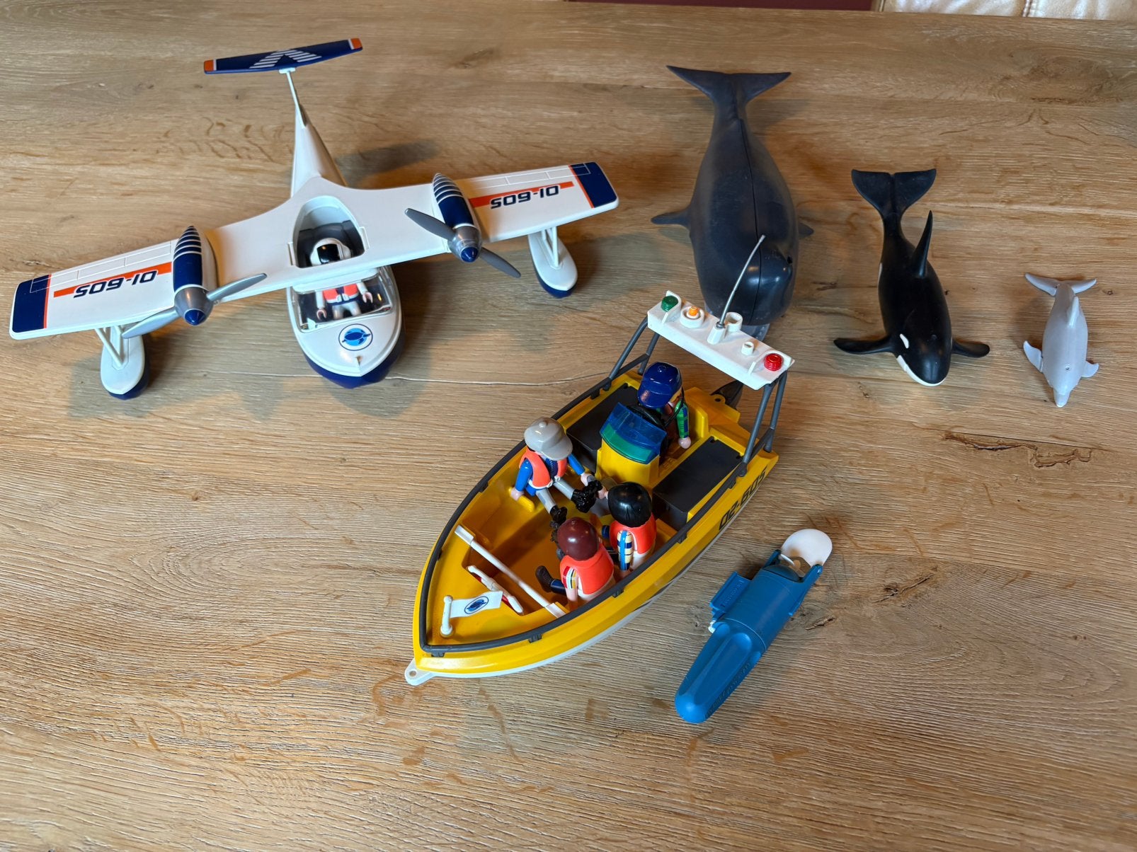 Playmobil walvissen observatieset (5920) compleet met motor, Gebruikt, Complete set, Ophalen of Verzenden, Boot/Schip