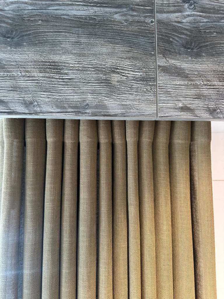 Luxe inbetween wave-gordijnen – Warm Olijf/Legergroen, Ophalen, Nieuw, Groen