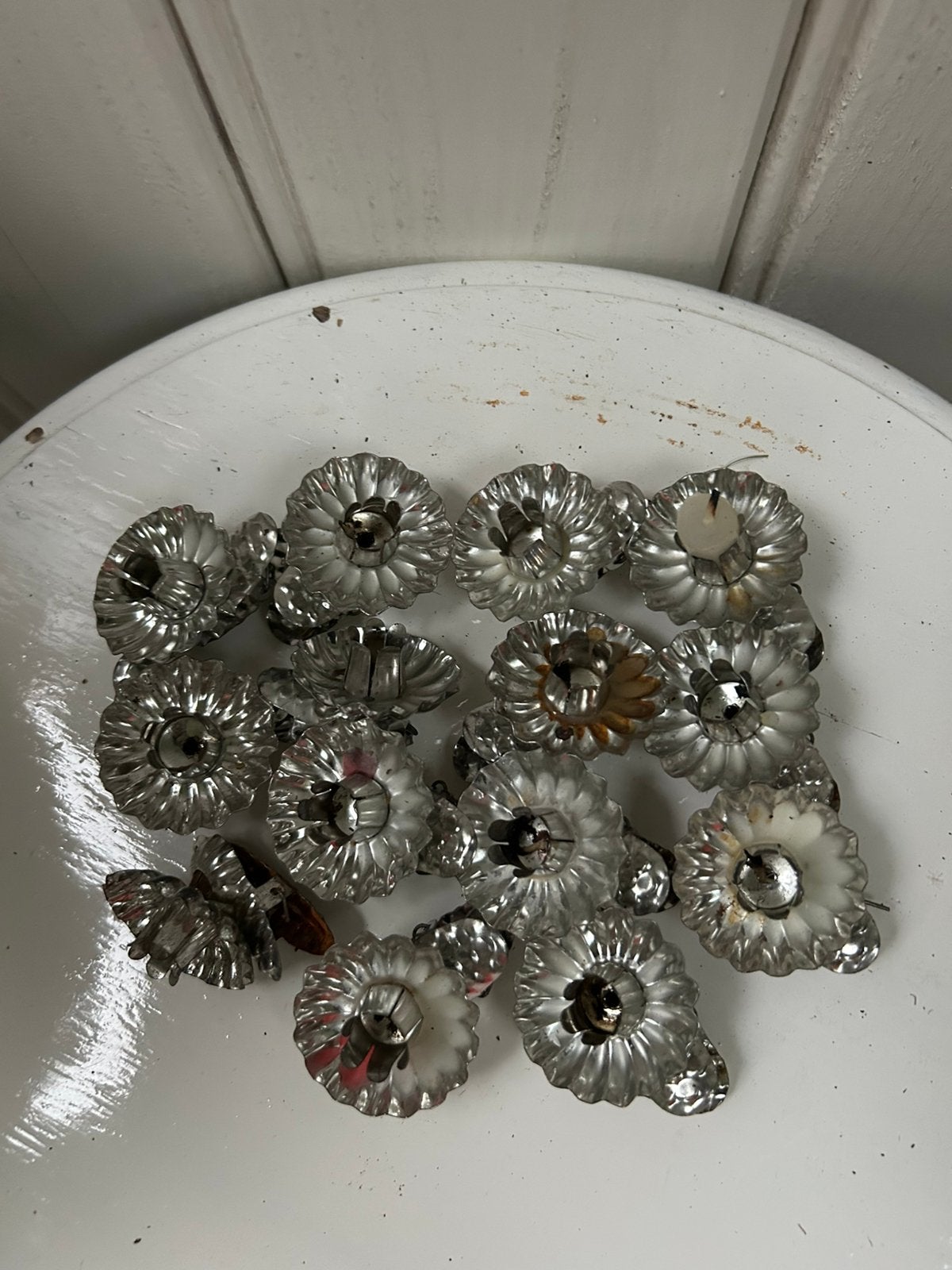 Kerst knijpertjes metaal voor kaarsjes, Antiek en Kunst, Curiosa en Brocante, Ophalen of Verzenden