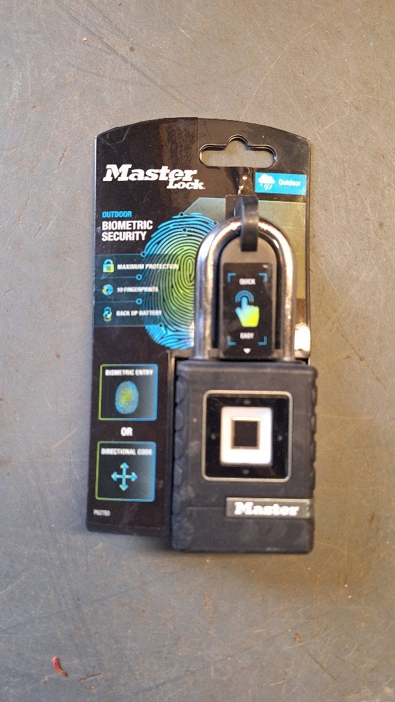 Masterlock Slot met Vingerafdruk hangslot motor scooter, Motoren, Accessoires | Sloten, Nieuw, Ophalen of Verzenden