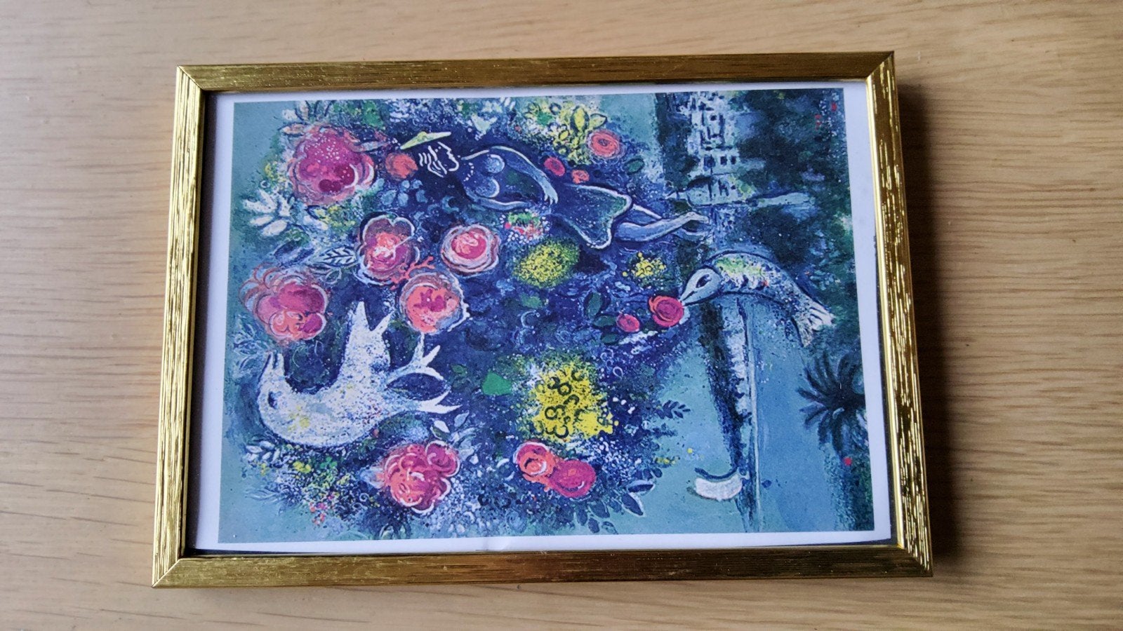 Oud retro goud kleurig fotolijstje bewerkte randen mat glas., Antiek en Kunst, Antiek | Overige Antiek, Ophalen of Verzenden