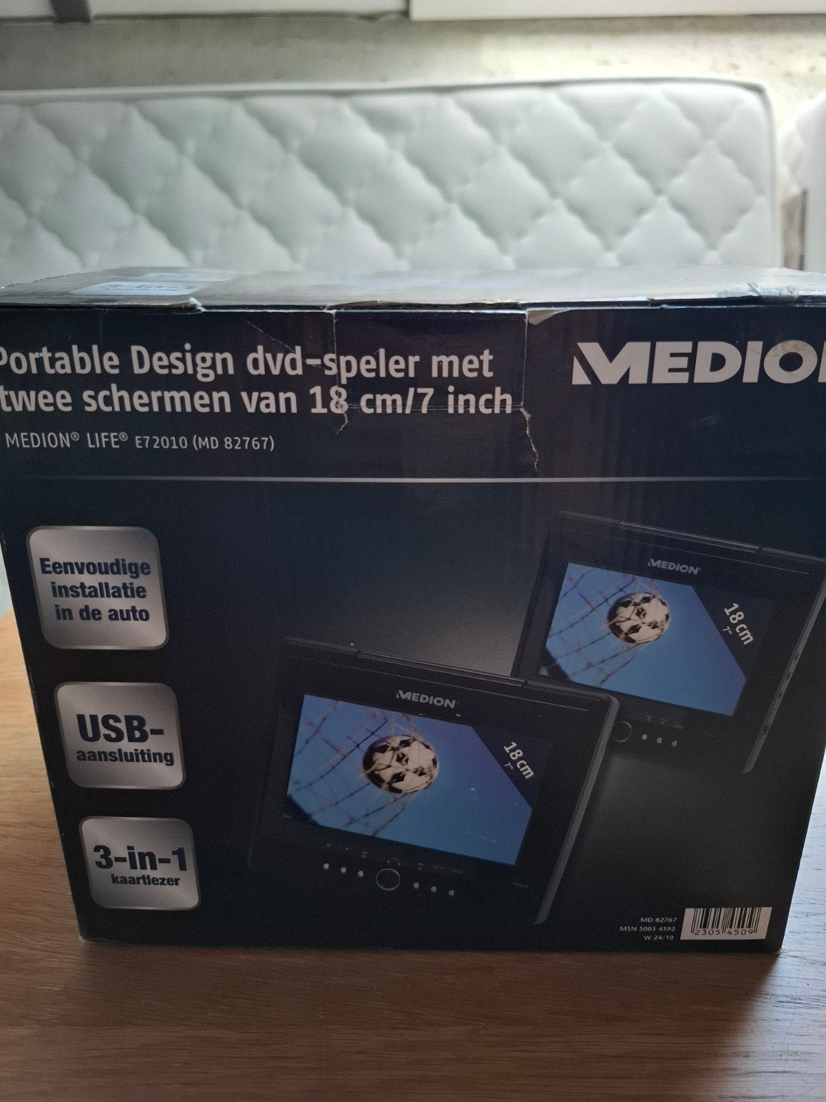 Medion Portable DVD-speler met twee schermen 18 cm/7 inch, Gebruikt, Draagbaar, Ophalen of Verzenden, Overige merken