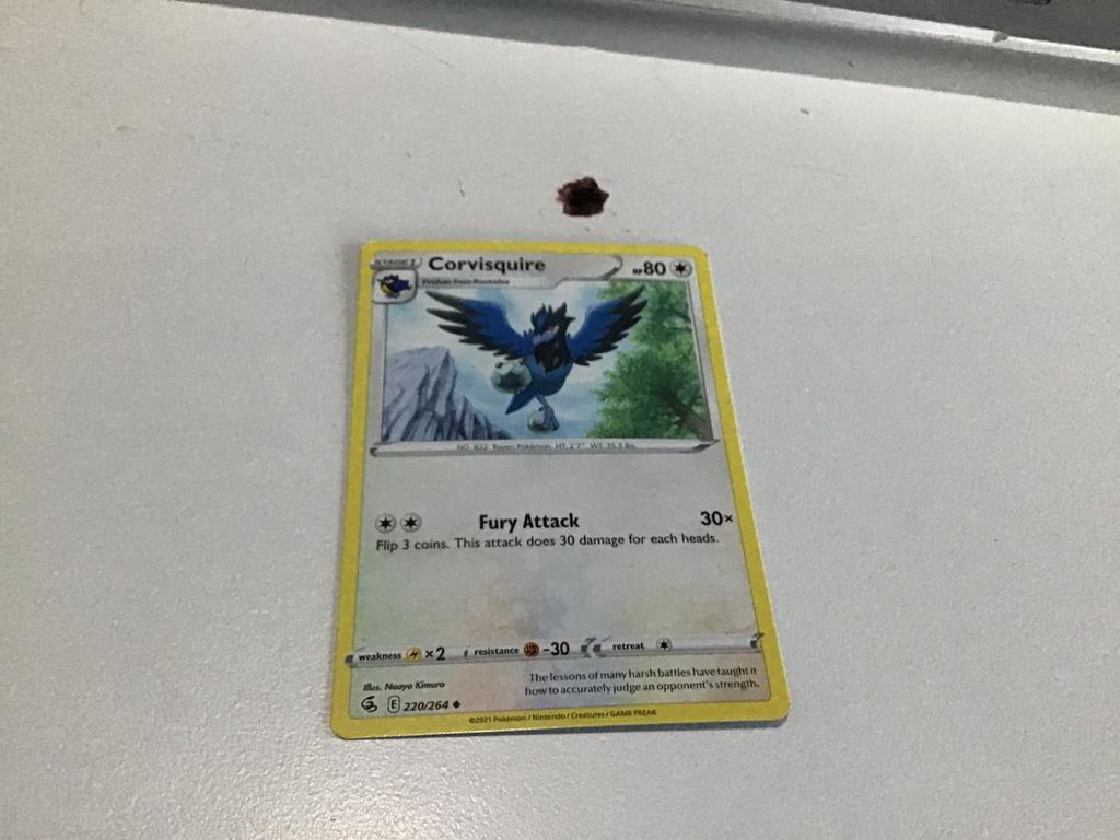Pokémon Corvisquire Kaart 220/264, Ophalen of Verzenden, Gebruikt, Losse kaart