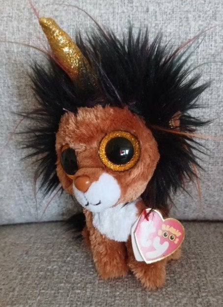 Ty Beanie Boo's Ramsey Leeuw 15 cm, Overige karakters, Ophalen of Verzenden, Zo goed als nieuw, Bruin