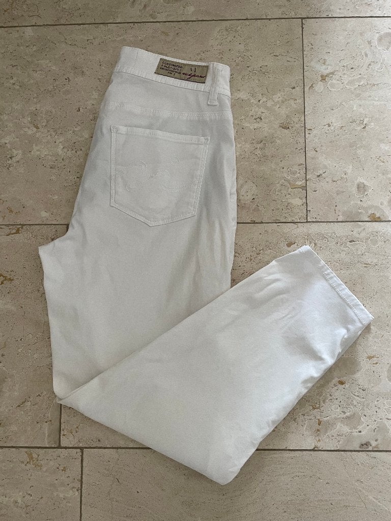 Nick Jeans: z.g.a.n. enkellange witte broek maat S, Kleding | Dames, Verzenden, Zo goed als nieuw, Driekwart, Maat 36 (S)